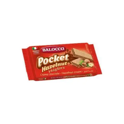 Вафлі без трансжирів з горіховим кремом Balocco Pocket Hazelnut 25г Італія