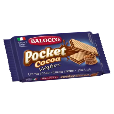 Вафлі без трансжирів із шоколадним кремом Balocco Pocket Hazelnut 25г Італія