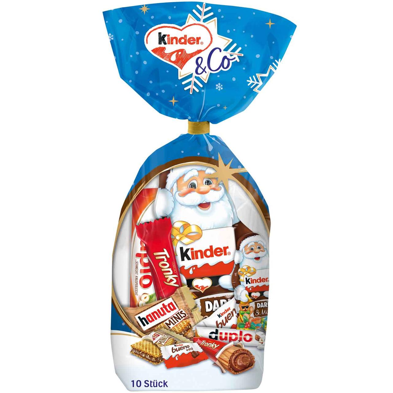Шоколадний новорічний набір Санта-Клаус Kinder Dark & Mild (10 шт.) 199г Італія