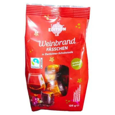 Шоколадні бочки з коньяком Weinter Edition Weinbrand Fasschen 125г Німеччина