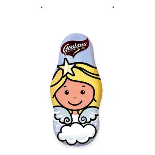 Шоколад молочний з карамельною начинкою Різдвяний Ангел Figurka Goplana Польща 30г