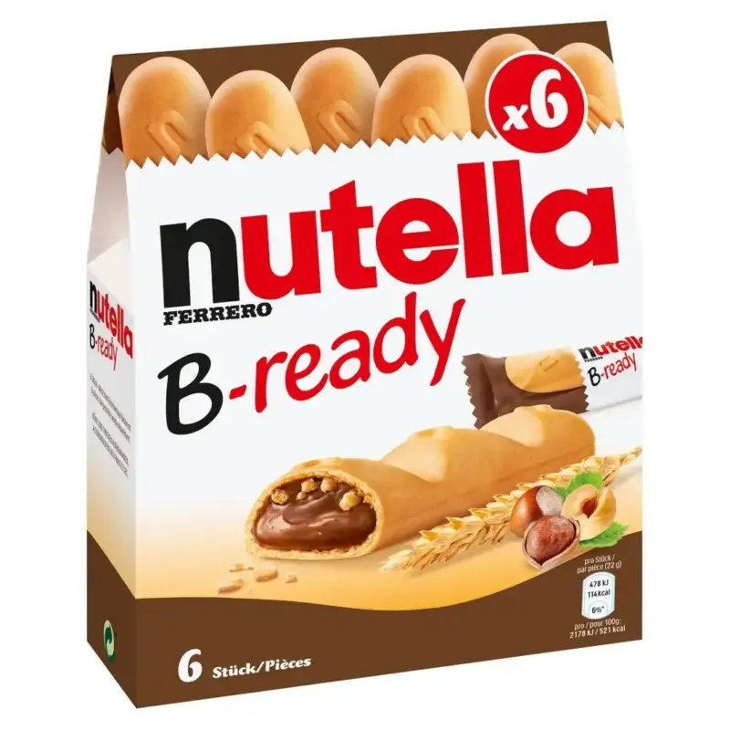 Вафельний батончик із шоколадно-горіховою начинкою Nutella B-ready 132 г Польща