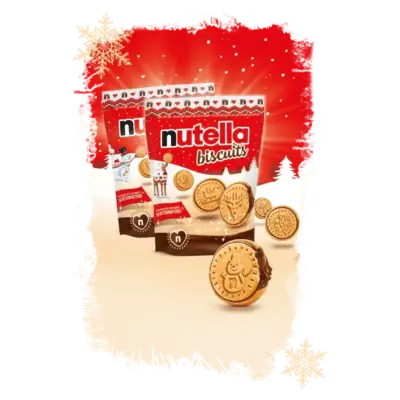 Печиво вершкове з горіхово-шоколадним кремом Nutella Bascuits 304 г Італія