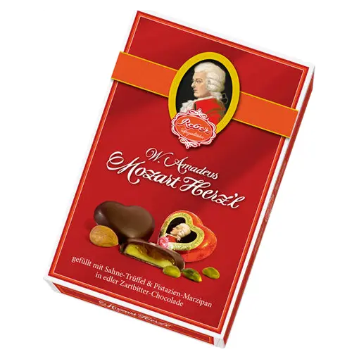 Цукерки шоколадні Серце Reder W.Amadeus Mozart Herz’l 240г Німеччина