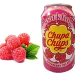 Напій газований зі смаком малини з вершками Chupa Chups Raspberry&Cream 345 мл ж/б Корея