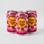 Напій газований зі смаком малини з вершками Chupa Chups Raspberry&Cream 345 мл ж/б Корея