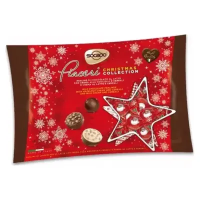 Цукерки шоколадні Асорті Новорічна колекція Socado Praline di cioccolato 1000 г Італія