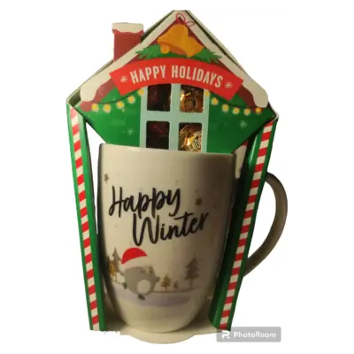 Подарунковий набір Чашка + Цукерки праліне 50 г Becky's Merry Christmas Нідерланди