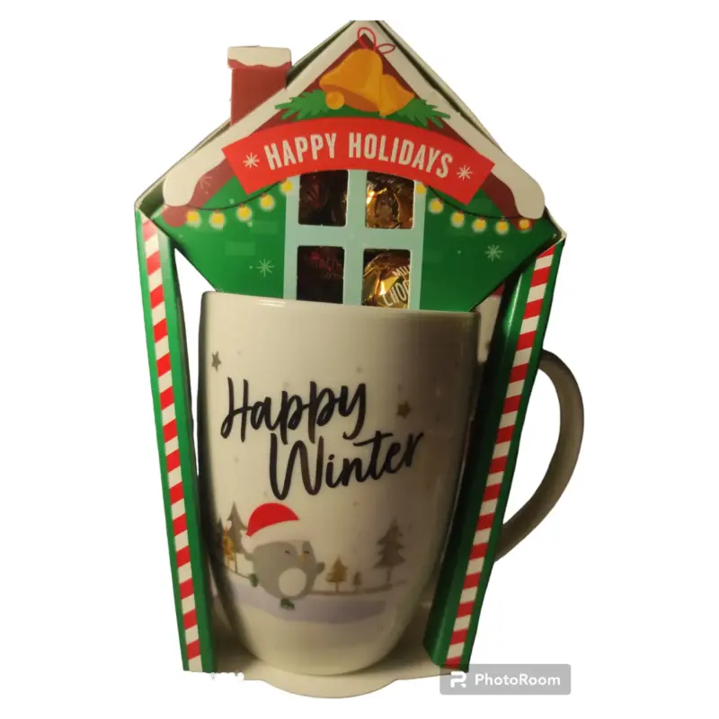 Подарунковий набір Чашка + Цукерки праліне 50 г Becky’s Merry Christmas Нідерланди