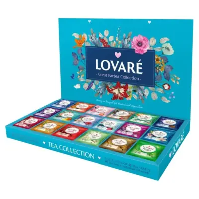 Чай Lovare Ассорти TEA COLLECTION GREAT PARTY 18 видов по 5 пакет (90шт) 120г