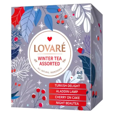 Чай Lovare Новорічна колекція Lovare Winter Tea Assorted 4x8шт 64г