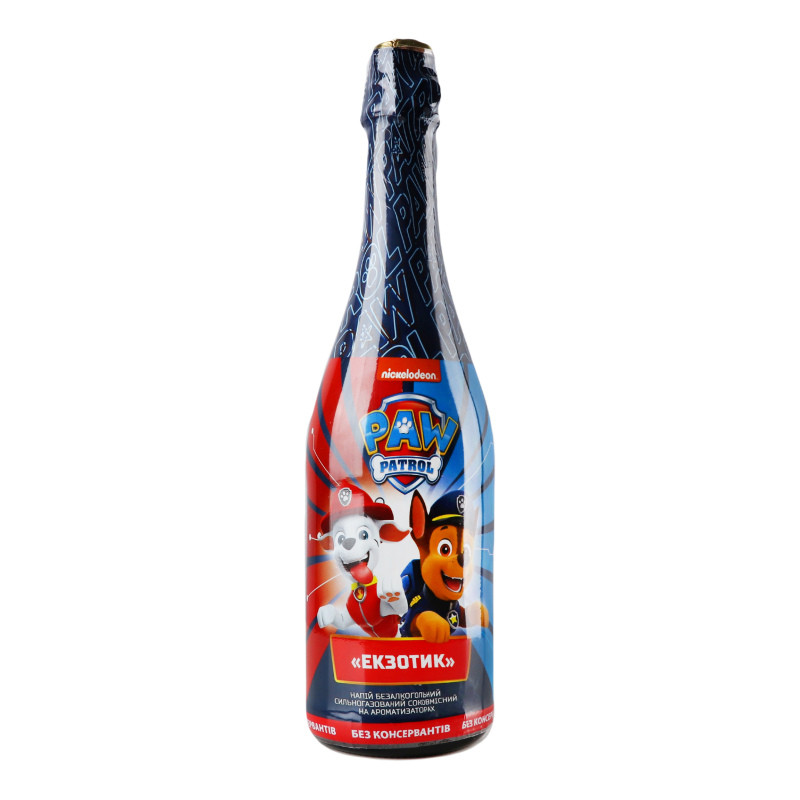Напій газований Paw Patrol зі смаком "Екзотик" (дитяче шампанське) 0,75л