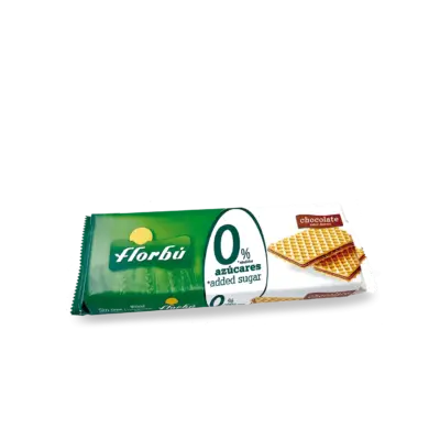 Вафлі з шоколадним кремом БЕЗ САХАРА Florbu Gourmet Chocolate 0% azucares 150 г Іспанія