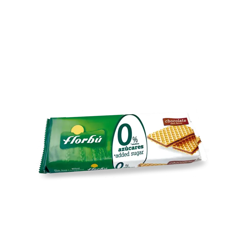 Вафлі з шоколадним кремом БЕЗ САХАРА Florbu Gourmet Chocolate 0% azucares 150 г Іспанія