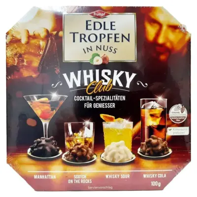 Цукерки "Дрібні горіхові краплі" Trumpf Edle Tropfen in Nuss Whisky Club 100г Німеччина