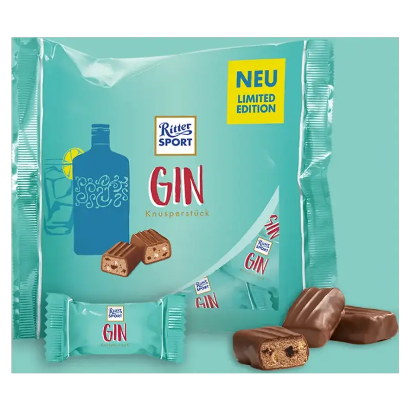 Цукерки шоколадні Джин Ritter Sport Gin 200 г (12шт) Німеччина