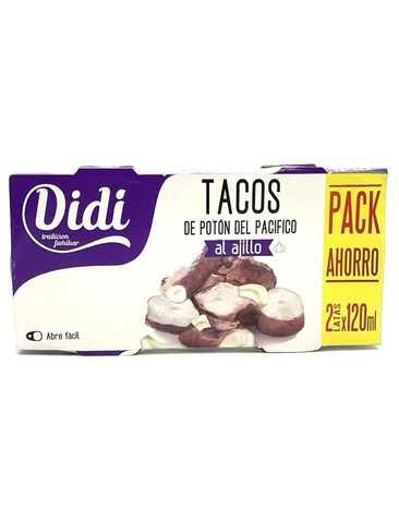 Восьминіг шматочками в соусі часнику Didi Tacos de poton del pacifico al ajillo 2x120г Іспанія