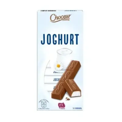 Шоколад молочний з йогуртовою начинкою Choceur Joghurt (11шт по 18,2г) 200г Німеччина