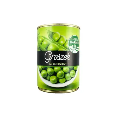 Горошок зелений консервований Green Garden Groszek Konserwowy 400/200г Польща