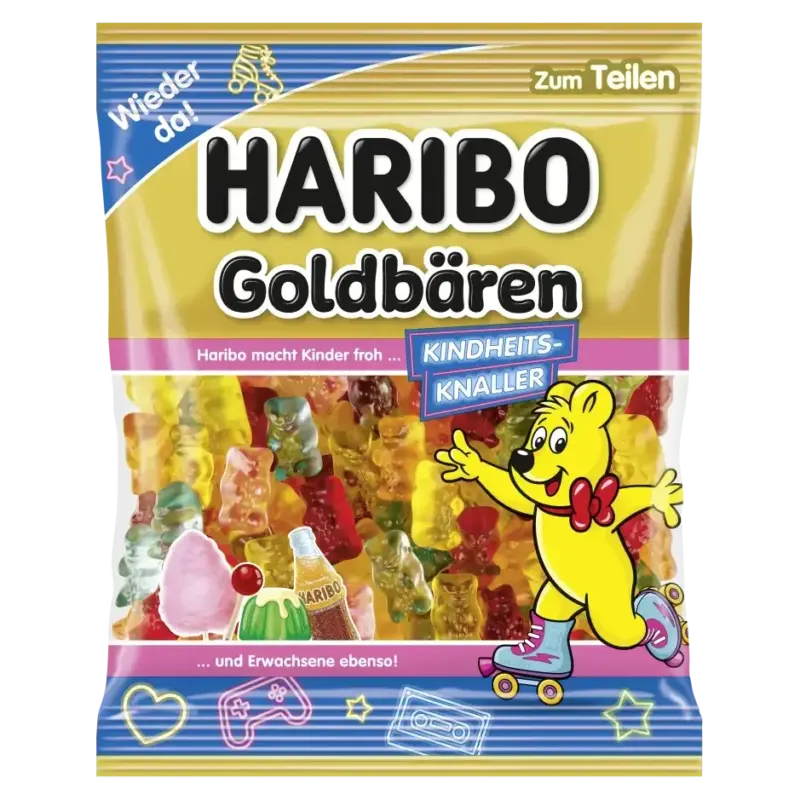 Желейні цукерки Золотий Ведмедик Смак Дитинства Haribo Goldbaren Kindheits-Knaller 175г Німеччина