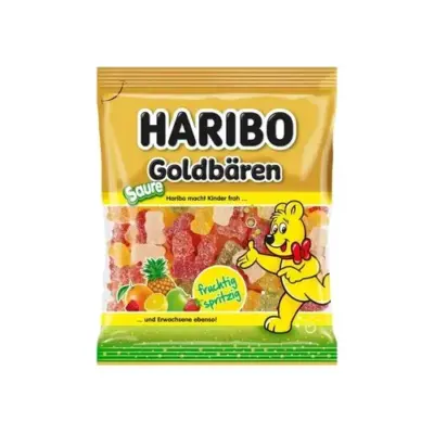 Желейні цукерки Золотий Ведмедик Кислий Фруктовий Мікс Haribo Goldbaren Saure Fruchtig Spritzig 175г Німеччина