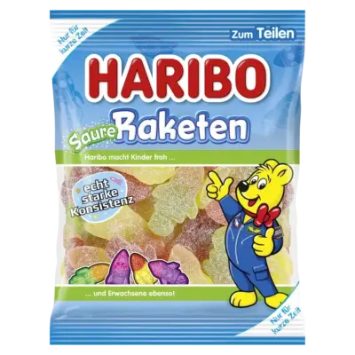 Желейні цукерки Ракети кислий мікс Haribo Raketen Saure 175г Німеччина