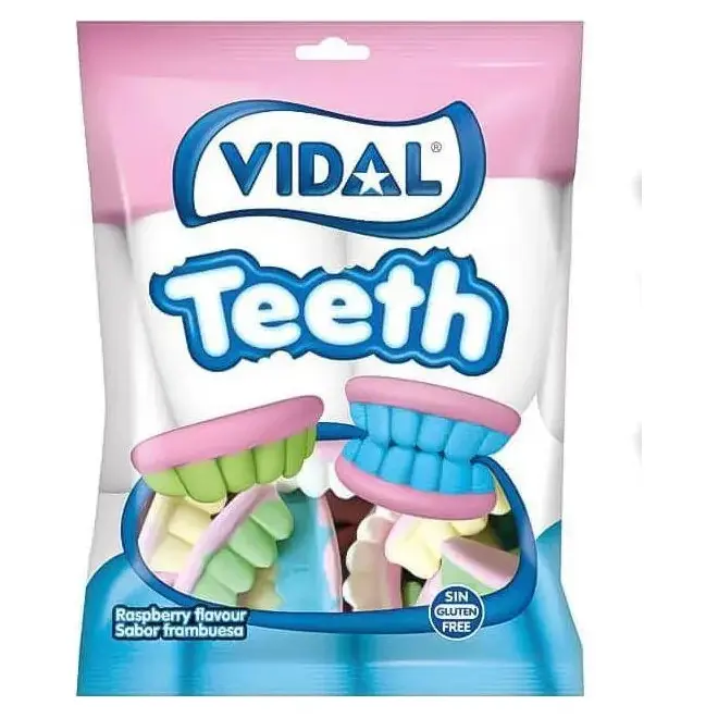 Жувальні зефірні цукерки Щелепи БЕЗ ГЛЮТЕНУ Vidal Teeth 70г Іспанія