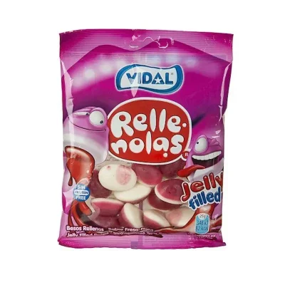 Желейні цукерки Полуниця зі Вершками БЕЗ ГЛЮТЕНА Vidal Relle Nolas 100 г Іспанія