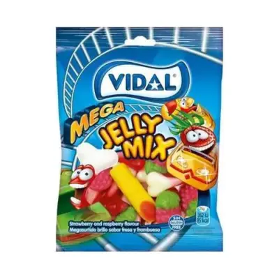 Желейні цукерки Мега Мікс БЕЗ ГЛЮТЕНУ Vidal mega Jelly Mix 90г Іспанія