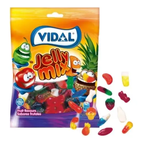 Желейні цукерки Мікс БЕЗ ГЛЮТЕНУ Vidal  Jelly Mix 90г Іспанія