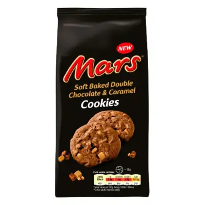 Печиво шоколадне з шоколадною крихтою та карамеллю Mars Cookies Chocolate&Caramel 162г Великобританія