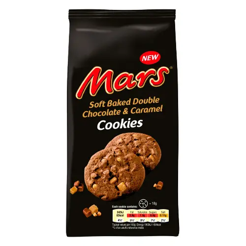 Печиво шоколадне з шоколадною крихтою та карамеллю Mars Cookies Chocolate&Caramel 162г Великобританія