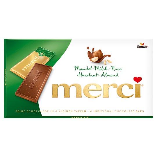 Шоколад Storck Merci Mandel Milch Nuss 100г Німеччина