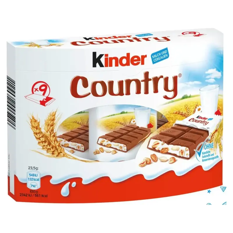 Батончик із злаками Кантрі Kinder Country (9штx23.5г) 211.5г Німеччина