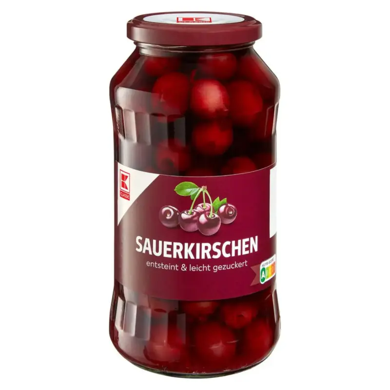 Вишня без кісточки у солодкому сиропі K-Clssic Sauerkirschen entsteint&leicht gezuckert 680/350г Німеччина