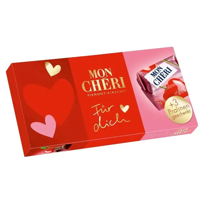 НОВИНКА! Цукерки Праліне Мон Чері Ferrero Mon Cheri Piemont-Kirsche (15шт+3шт) 189 г Німеччина