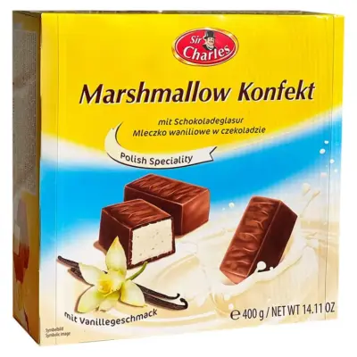 Цукерки "Пташине молоко" з ванільним смаком Sir Charles Marshmallow 400 г Австрія