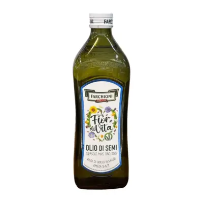 Суміш п'яти рослинних олій Farchioni Olio di Semi oliva, girasole, mais, lino, riso Omega3,6,9  1л Італія