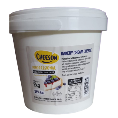 Крем-сір Cheeson bakery Proffesional Cream Cheese 28%, 2 кг Іспанія