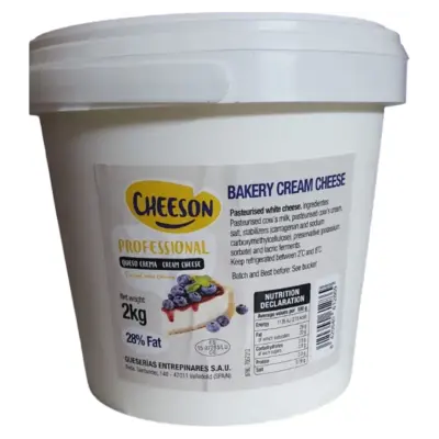 Крем-сір Cheeson bakery Proffesional Cream Cheese 28%, 2 кг Іспанія