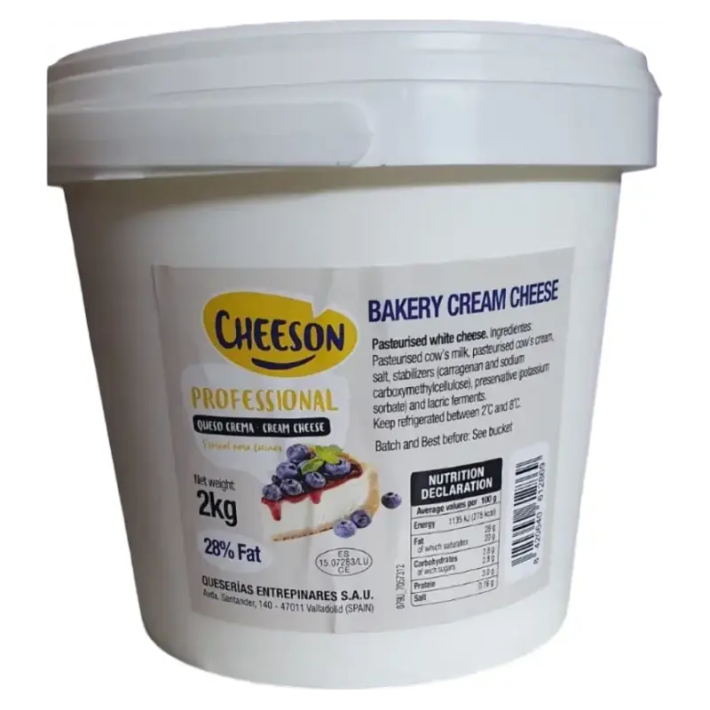 Крем-сір Cheeson bakery Proffesional Cream Cheese 28%, 2 кг Іспанія