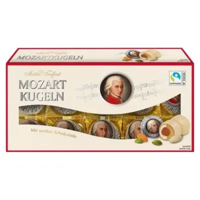 Цукерки в білому шоколаді Maitre Truffout MOZART KUGELN 200г Австрія