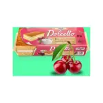 Тістечне бісквітне з вишневим кремом БЕЗ ЛАКТОЗИ Freddi Dolcetto alla Ciliegia (8*25г) 200г Італія