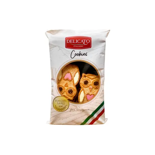Печиво Сова з кремом та шоколадом Delicato Cookies 200г Польща