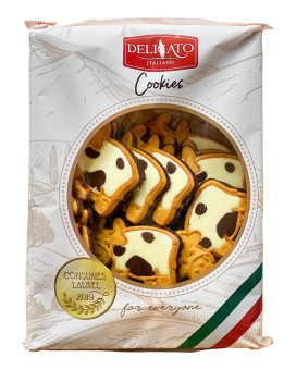 Печиво Корівки з кремом та шоколадом Delicato Cookies 200г Польща