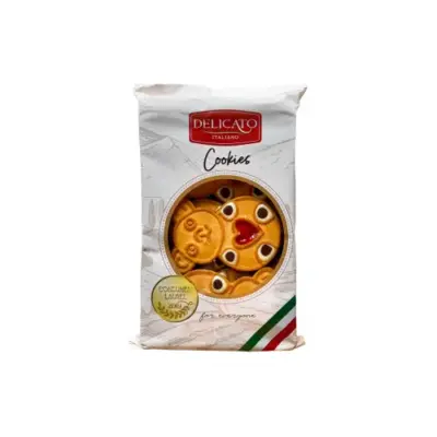 Печиво Ведмедик з кремом, джемом та шоколадом Delicato Cookies 200г Польща