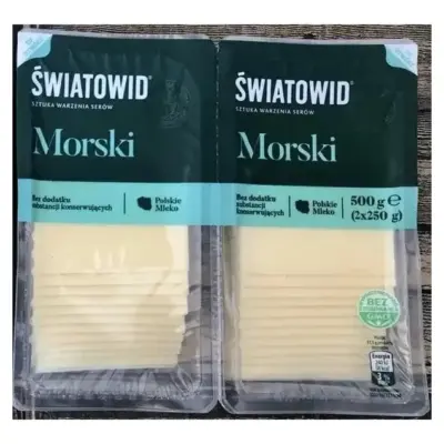 Сир у пластинках Swiatowid Morski без консервантів 500г (2 х 250 г) Польща