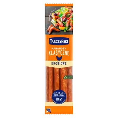 Ковбаски Кабанос курячі  БЕЗ ГЛЮТЕНУ TARCZYŃSKI Kabanosy Drobiowe 300г Польща