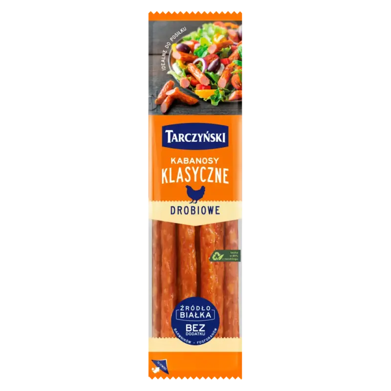 Ковбаски Кабанос курячі  БЕЗ ГЛЮТЕНУ TARCZYŃSKI Kabanosy Drobiowe 300г Польща