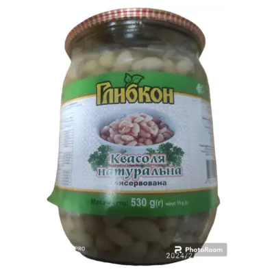 Фасоль натуральна біла "Глібкон" 530 г Україна